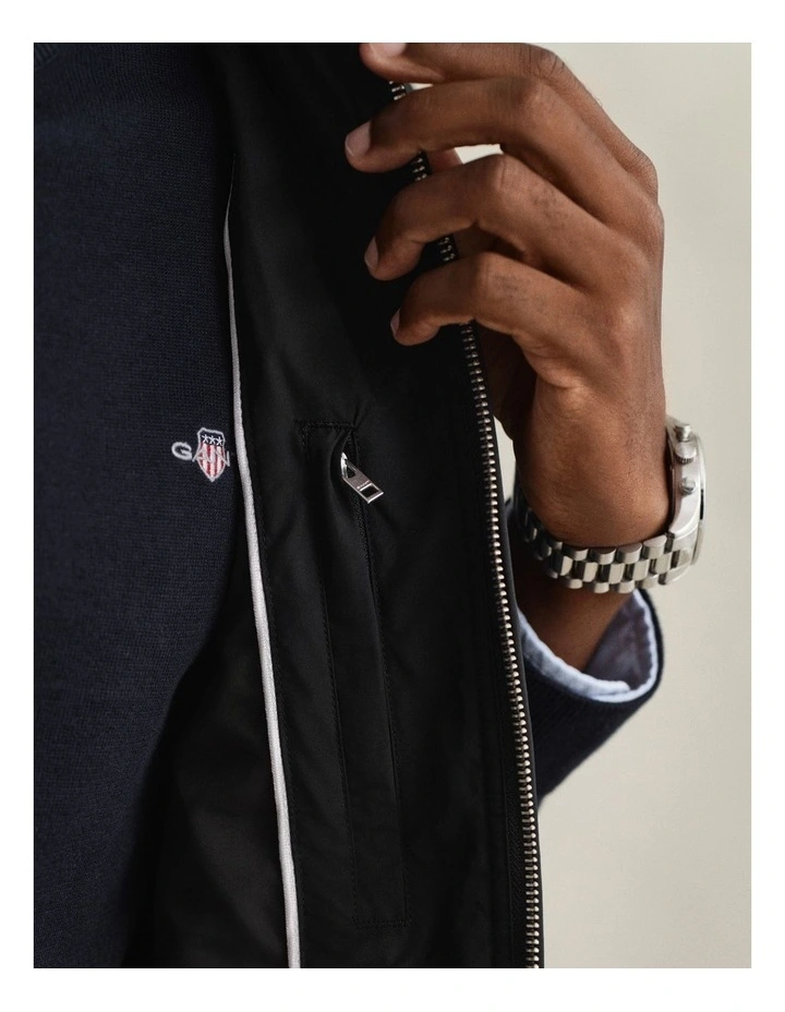 Quilted Windcheater Vest in Black image 4