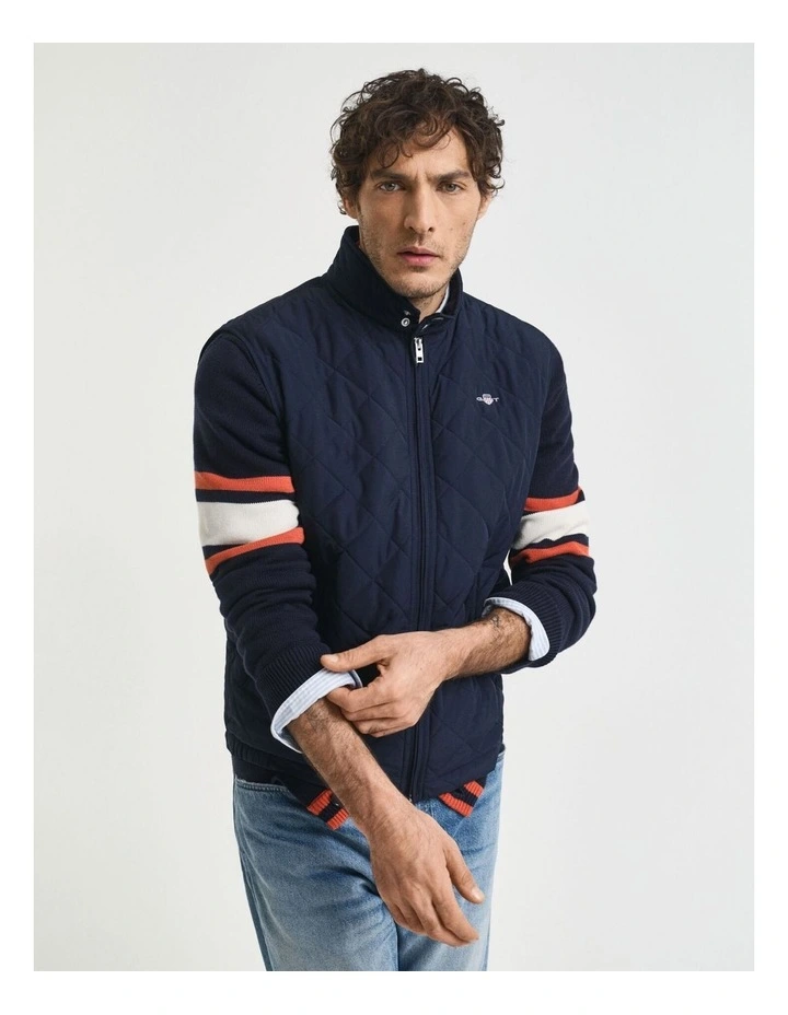 Quilted Windcheater Vest in Evening Blue image 1