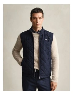 Quilted Windcheater Vest in Evening Blue