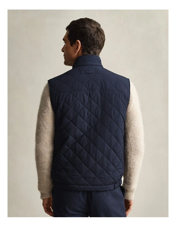 Quilted Windcheater Vest in Evening Blue image 2
