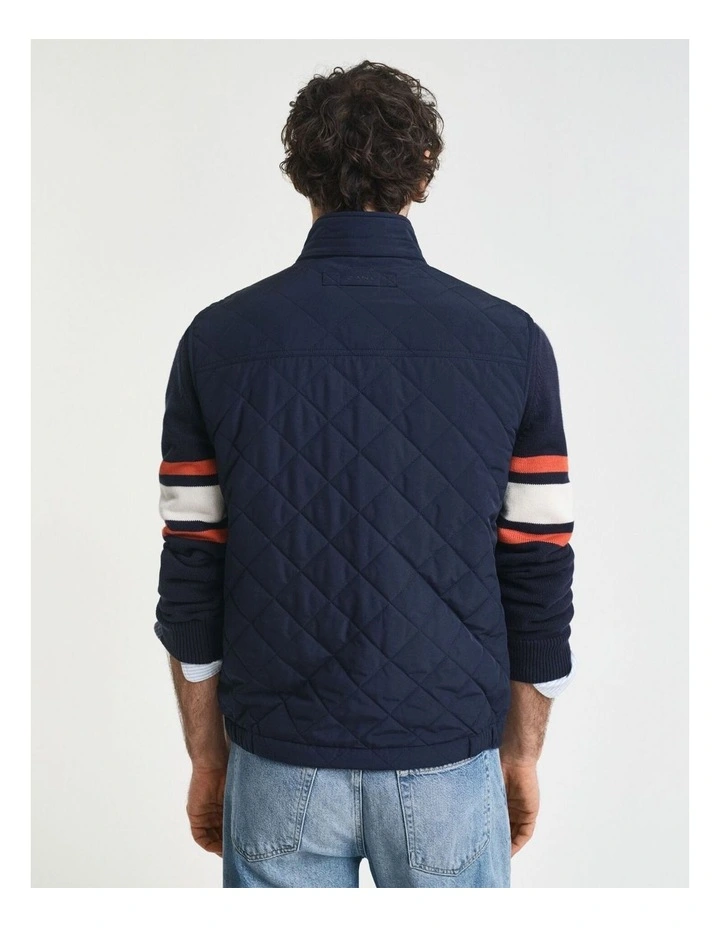Quilted Windcheater Vest in Evening Blue image 3