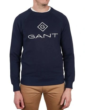 Lock-Up Crew Neck Sweatshirt in Evening Blue