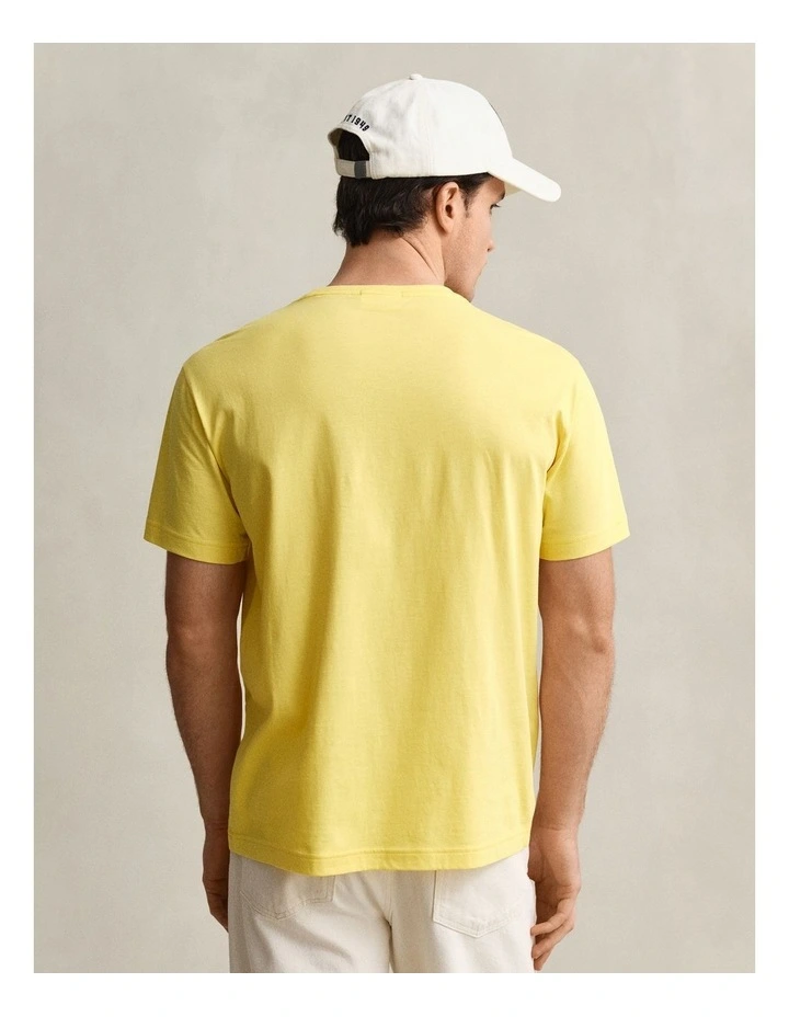 Regular Fit Shield T-Shirt in Banana Yellow image 2