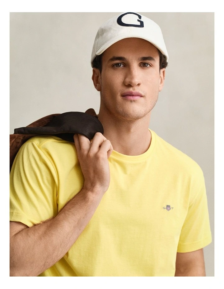 Regular Fit Shield T-Shirt in Banana Yellow image 3