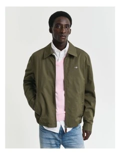 Cotton Windcheater Jacket in Juniper Green