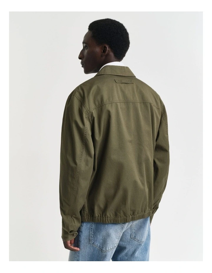 Cotton Windcheater Jacket in Juniper Green image 2