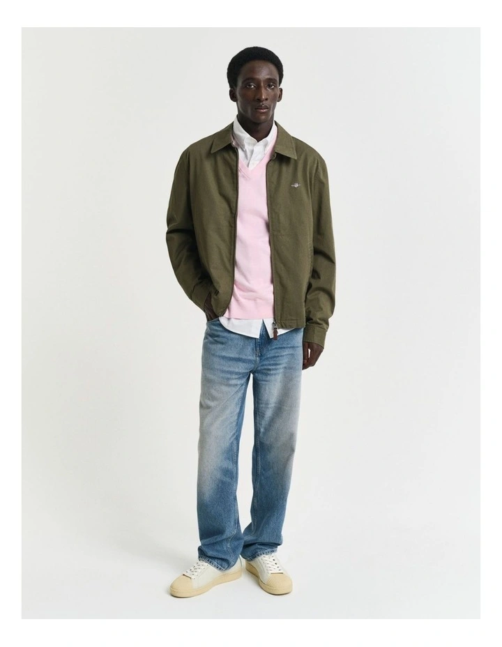 Cotton Windcheater Jacket in Juniper Green image 3