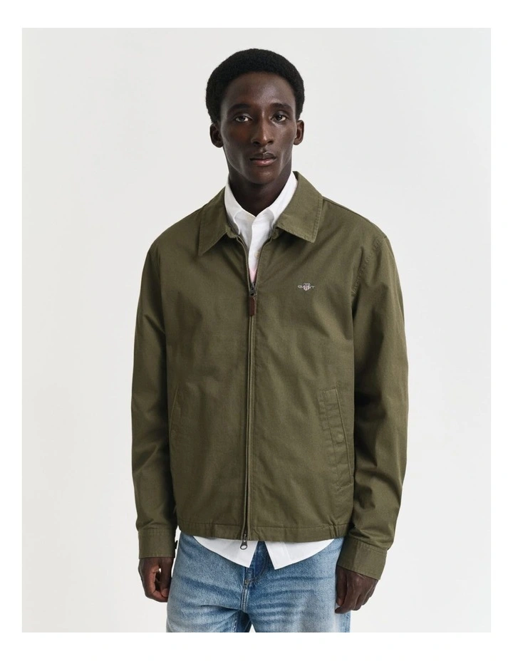 Cotton Windcheater Jacket in Juniper Green image 5