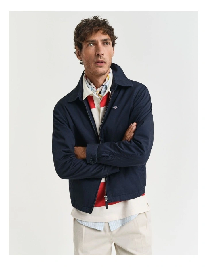 Cotton Windcheater Jacket in Evening Blue image 3