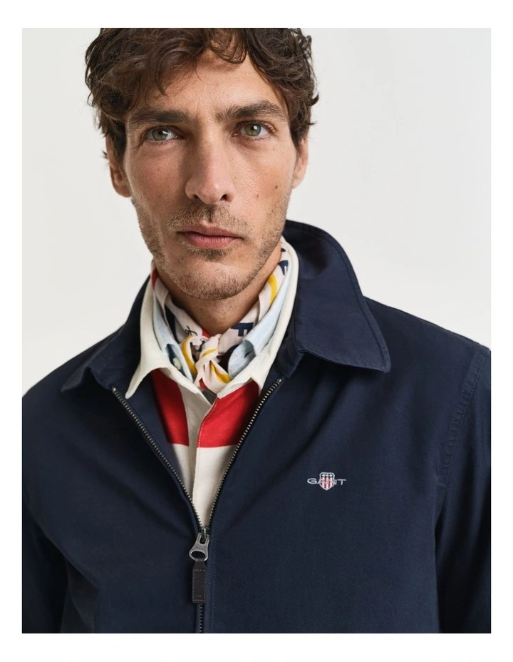 Cotton Windcheater Jacket in Evening Blue image 5