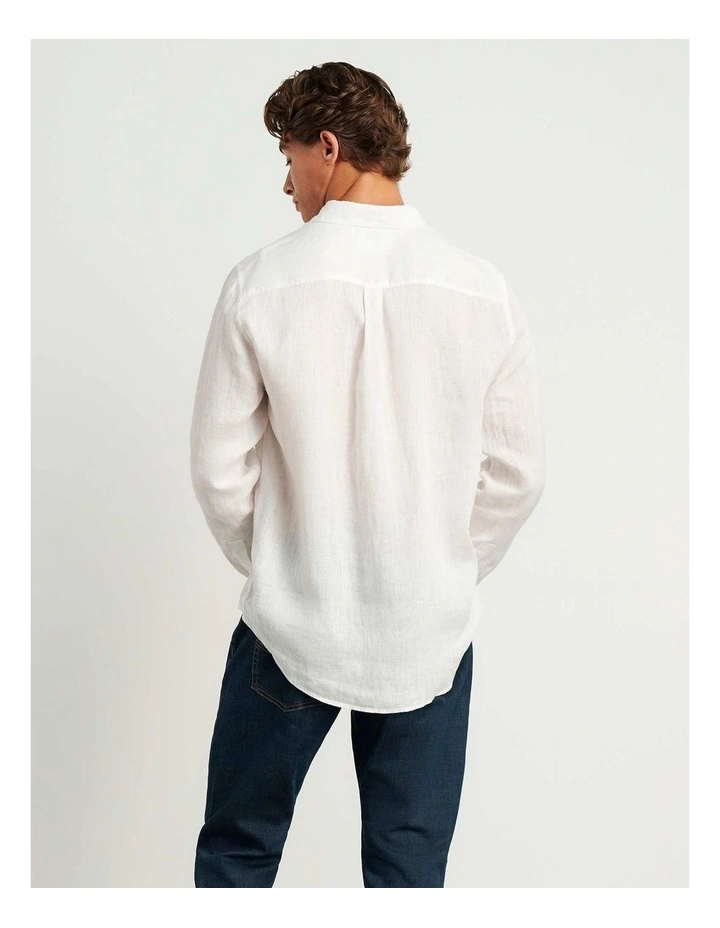 Hux Linen Shirt in White image 2