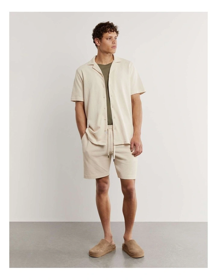 Francis Knitted Cotton Shirt in String image 2