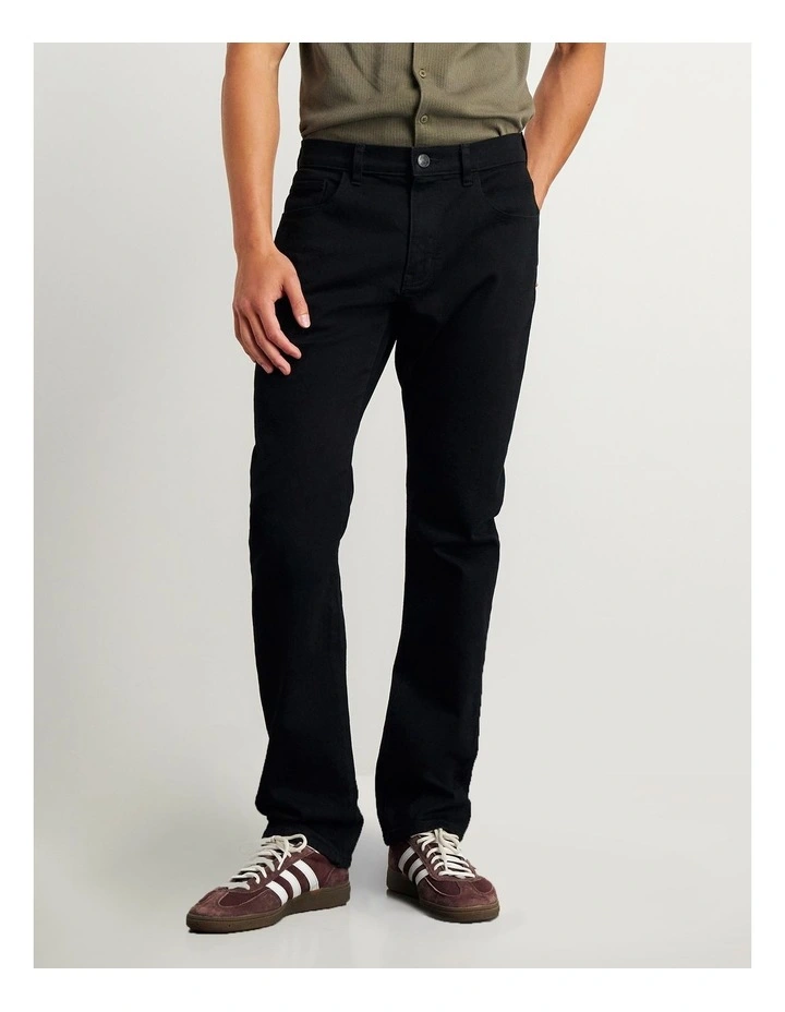 Flynn Straight Jeans in Black image 1