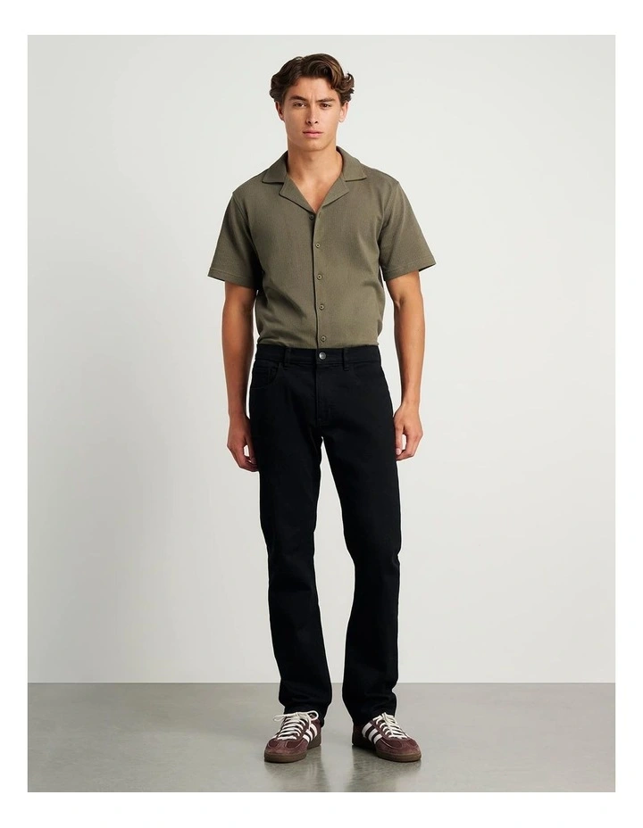 Flynn Straight Jeans in Black image 2
