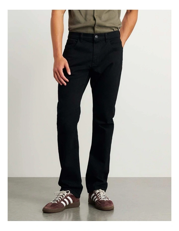 Flynn Straight Jeans in Black image 5