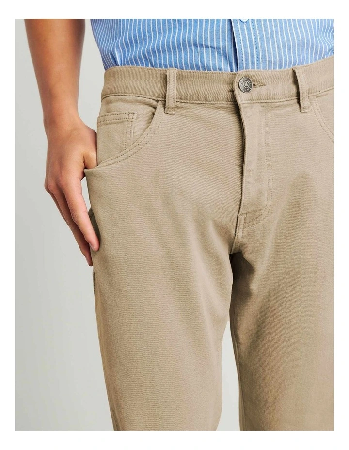 Flynn Garment Dye Jeans in Beige image 2