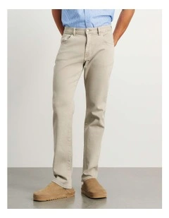 Flynn Garment Dye Jeans in Beige