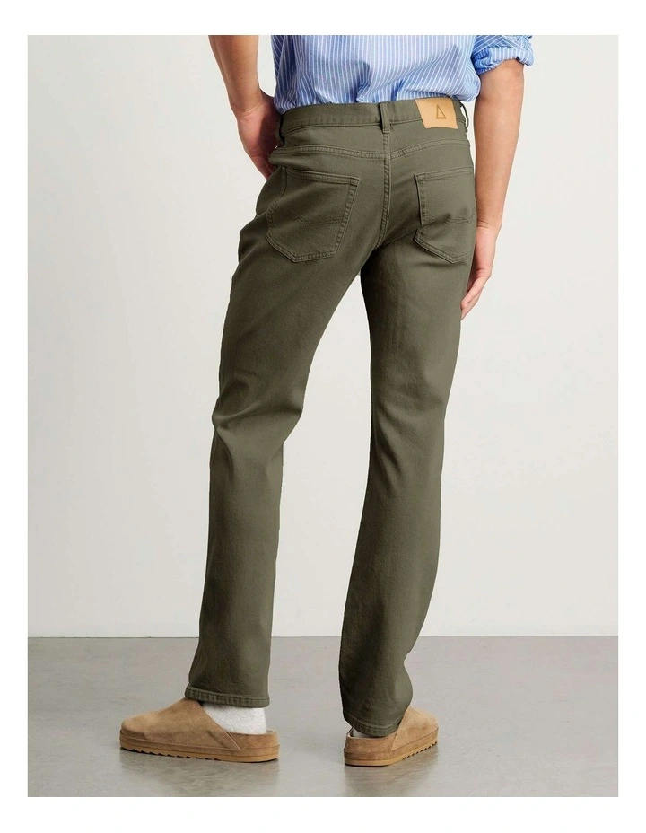 Flynn Garment Dye Jeans in Green image 2