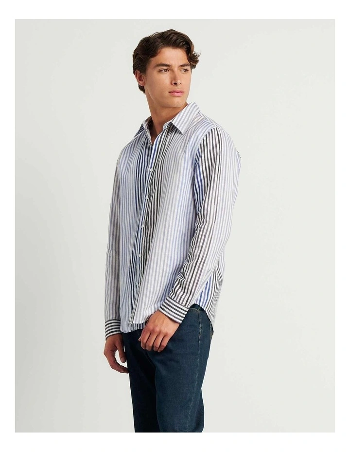 Cooper Paintly Stripe Shirt in Multi image 4