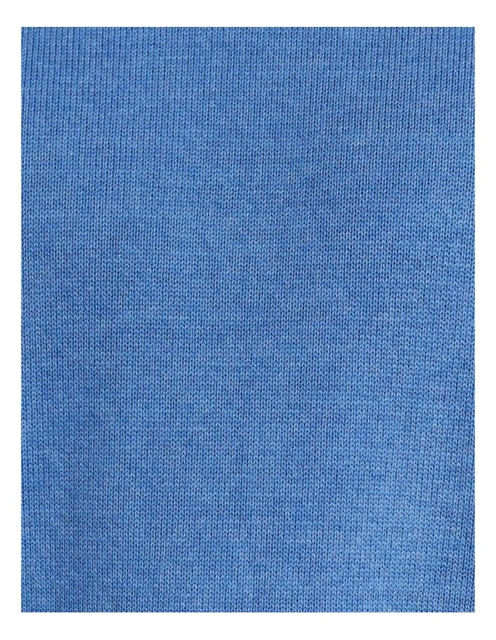 Tanner Cotton Crew Knit Sweater in Blue image 3