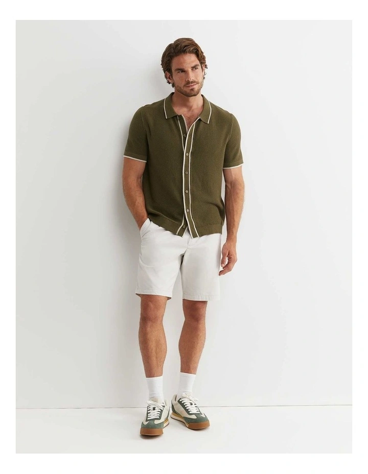 Supple Short Sleeve Shirt in Khaki