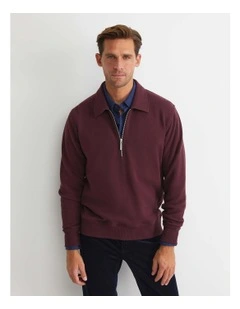 Collared Zip Sweat