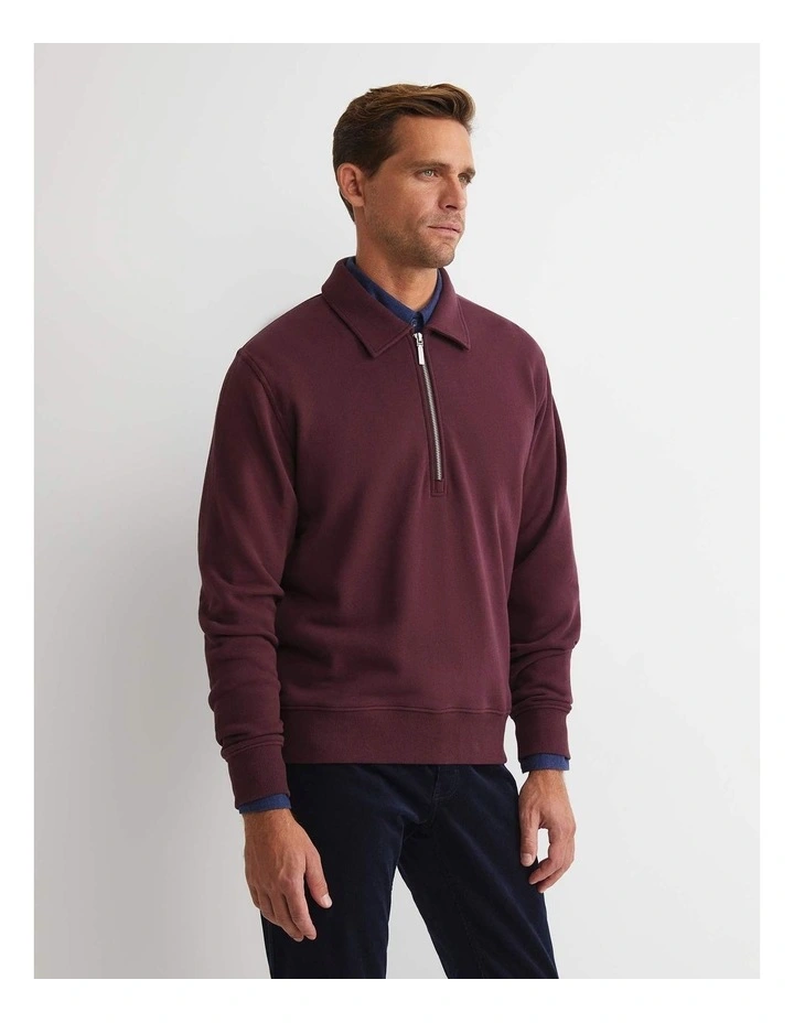 Collared Zip Sweat image 3