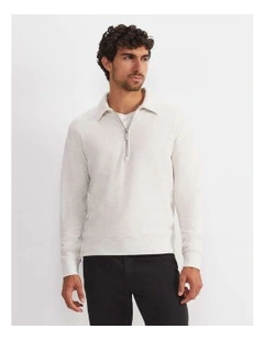 Collared Zip Sweat
