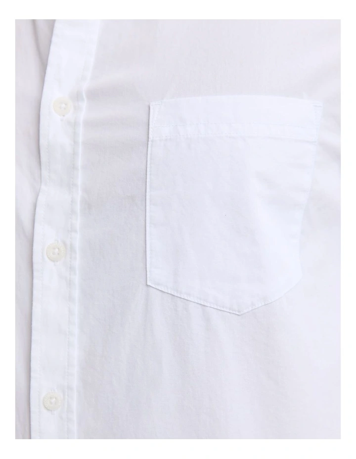 Oxford Long Sleeve Shirt in White image 6