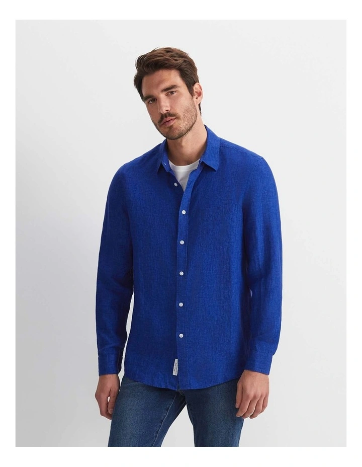 Linen Long Sleeve Delave Shirt image 1