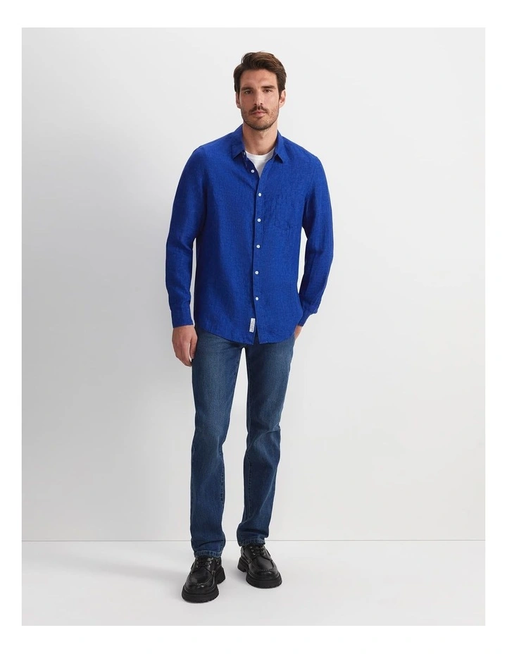 Linen Long Sleeve Delave Shirt image 2