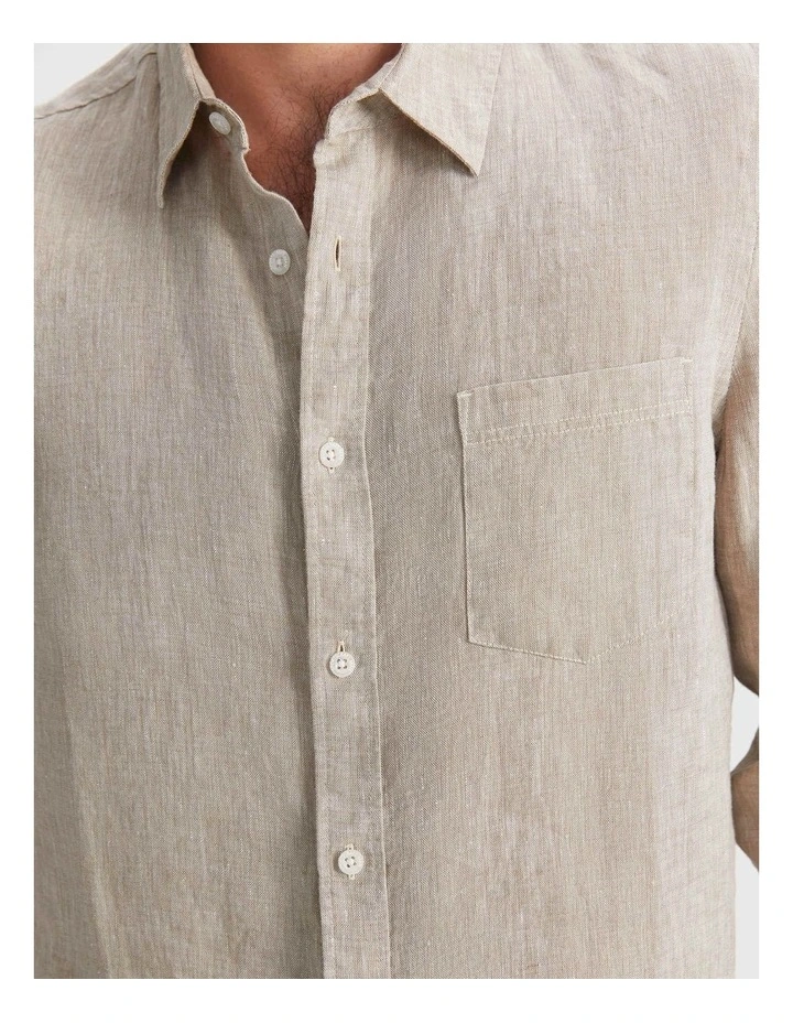 Long Sleeve Linen Yarn-Dyed Shirt image 6
