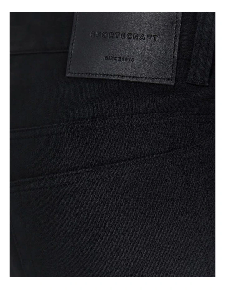 Tapered Bedford Jeans in Black image 6