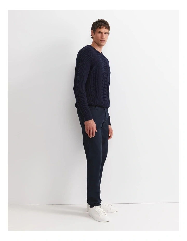 Tapered Bedford Jean in French Navy image 4