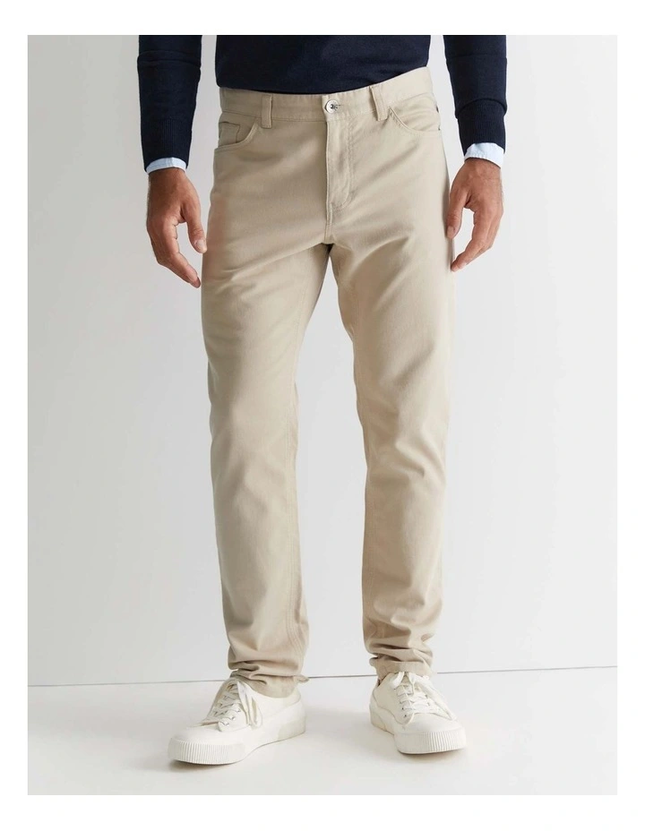 Tapered Bedford Jean in Sand image 1