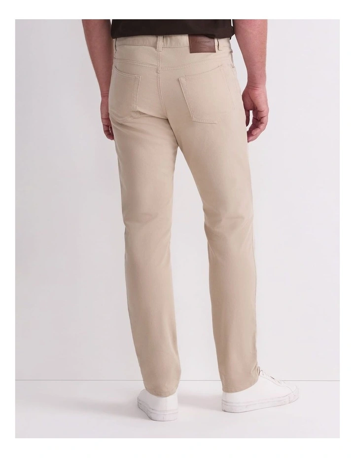 Tapered Bedford Jeans in Beige image 2