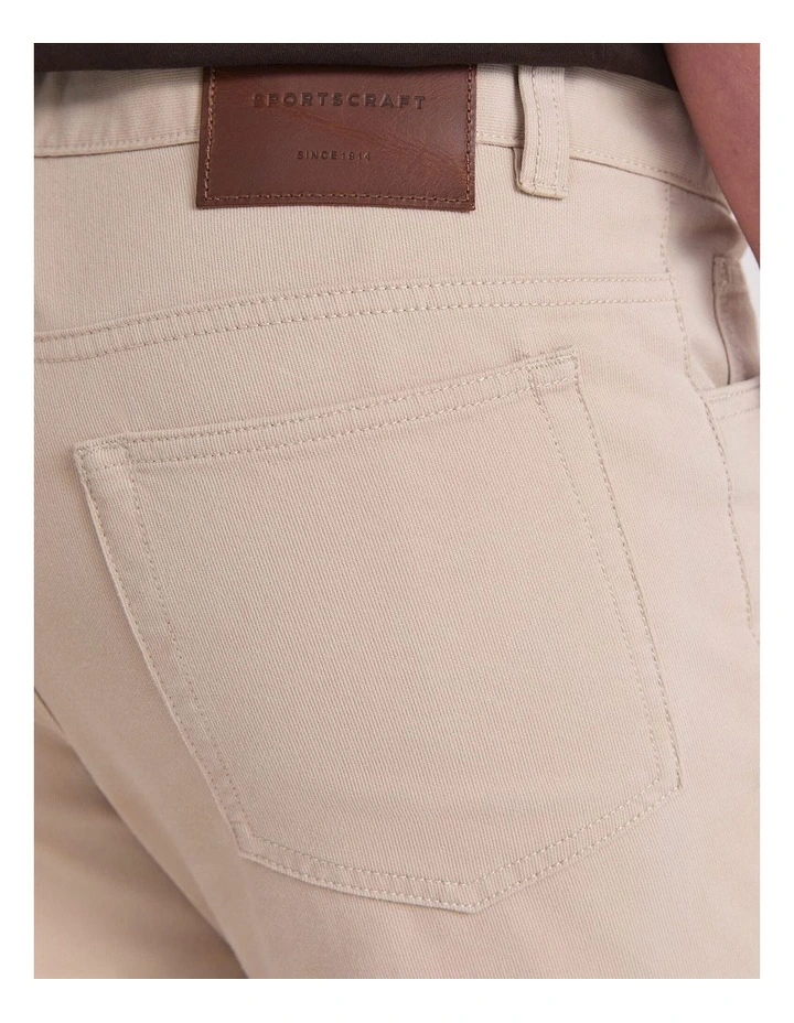 Tapered Bedford Jeans in Beige image 5