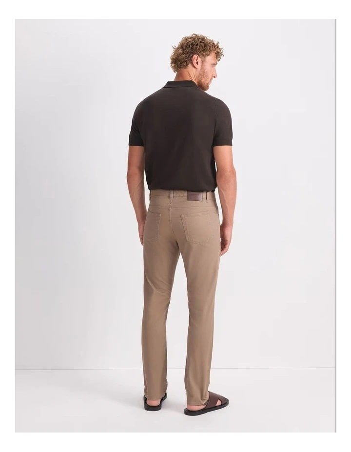 Tapered Bedford Jeans in Brown image 2