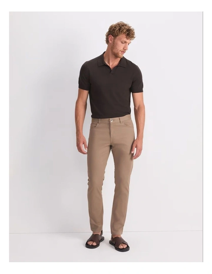 Tapered Bedford Jeans in Brown image 4