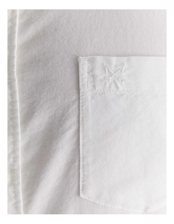 Oxford Long Sleeve Shirt in White image 6