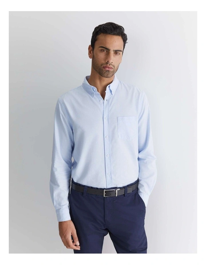 Oxford Long Sleeve Shirt in Frost Blue image 1
