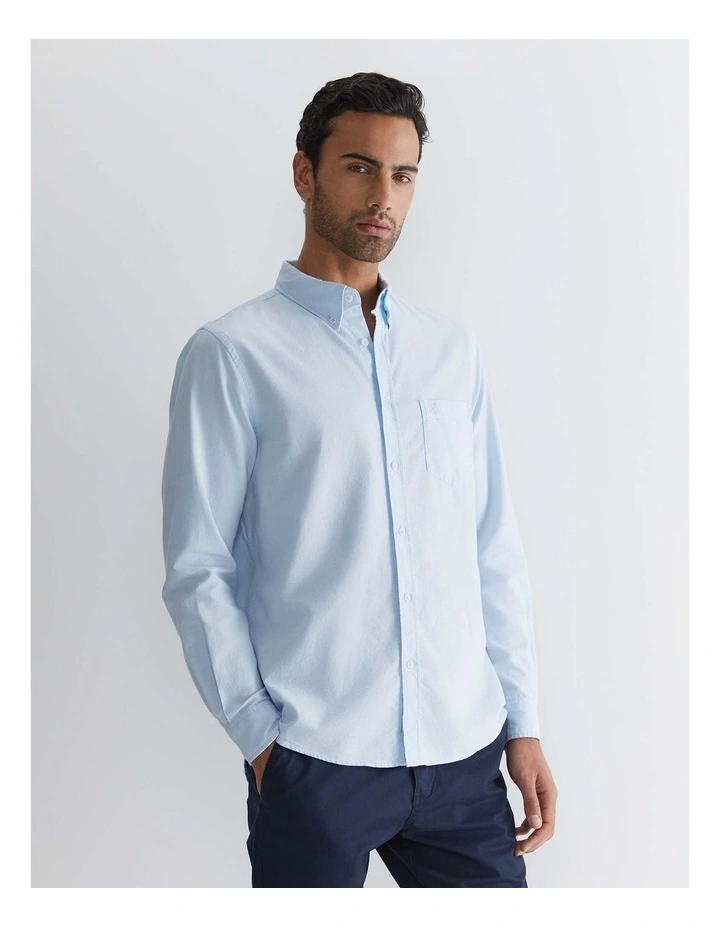 Oxford Long Sleeve Shirt in Frost Blue image 2