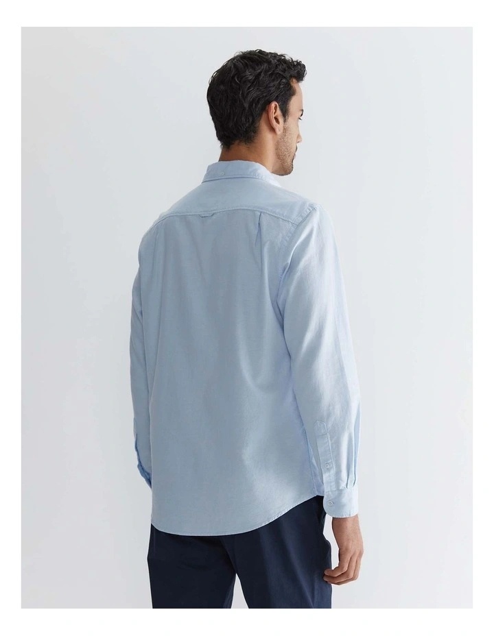 Oxford Long Sleeve Shirt in Frost Blue image 4