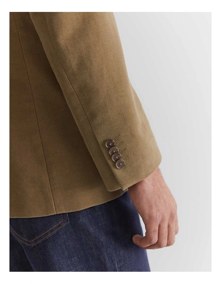 Italian Moleskin Blazer in Brown image 3
