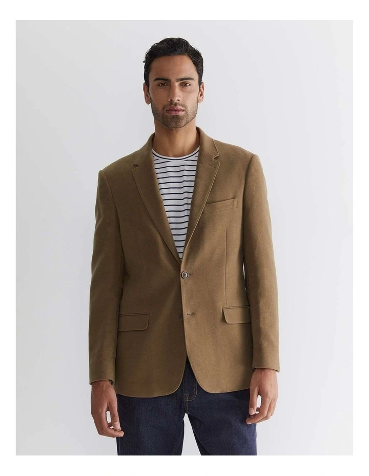 Italian Moleskin Blazer in Brown image 5