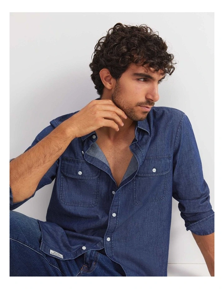 Long Sleeve Denim Shirt image 2
