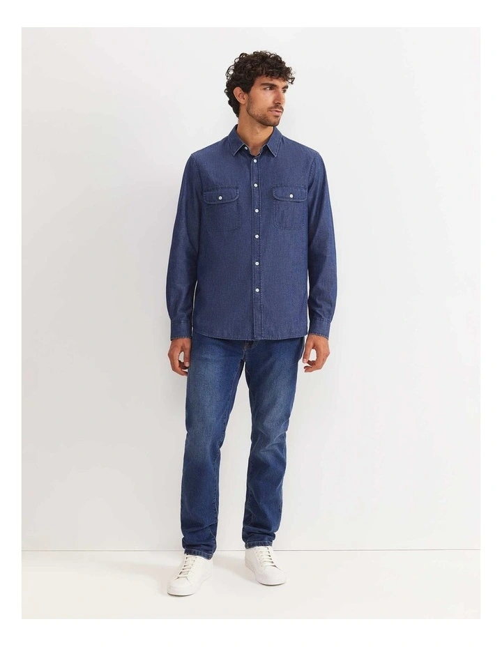 Long Sleeve Denim Shirt image 3