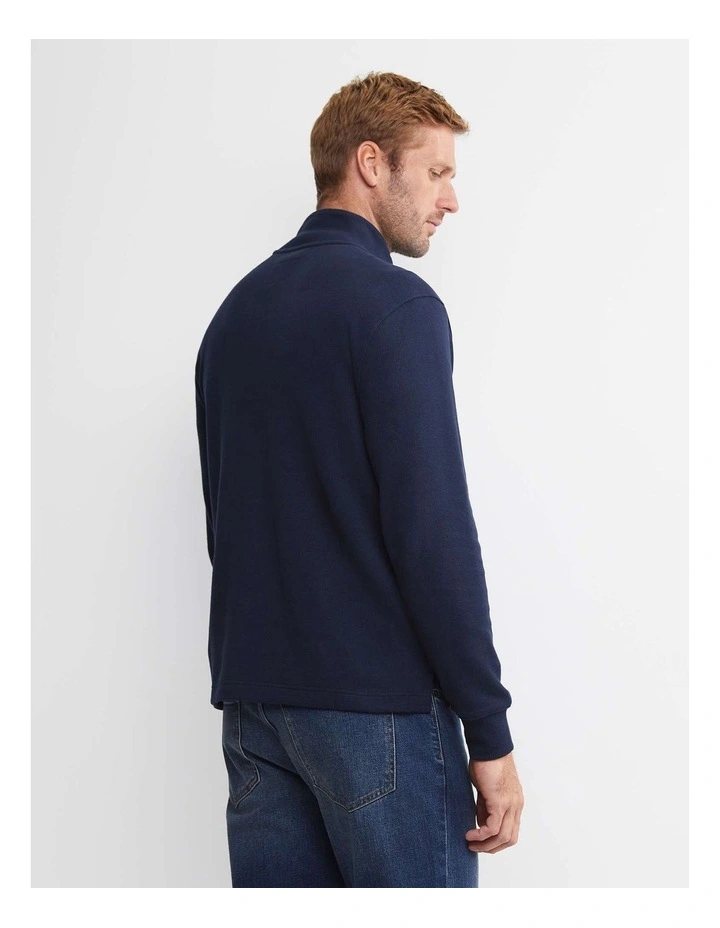 Quarter Zip Sweat in Blue image 2