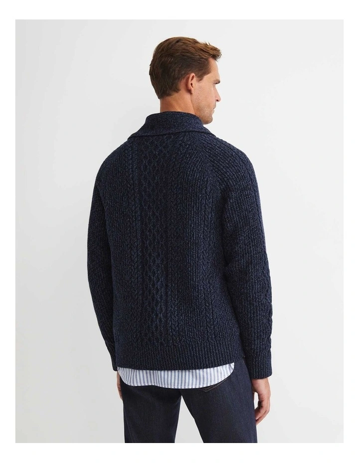 Joshua Cable Cardigan in Navy image 2