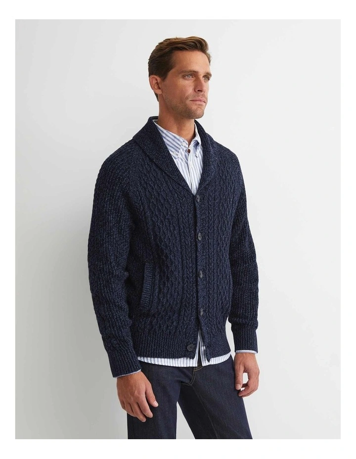 Joshua Cable Cardigan in Navy image 3